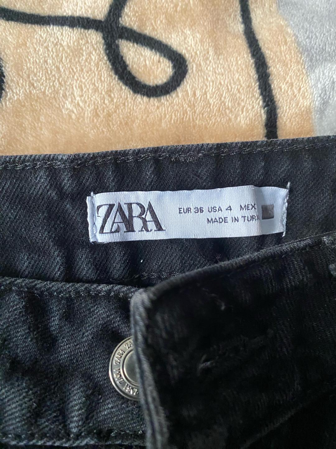 Zara Черное бриджы джинсовые — фото 2