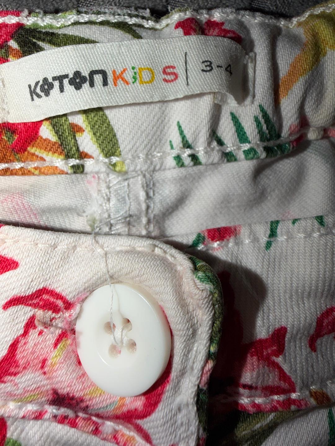 Koton Шорты KOTON KIDS с цветочным принтом для девочки — фото 2