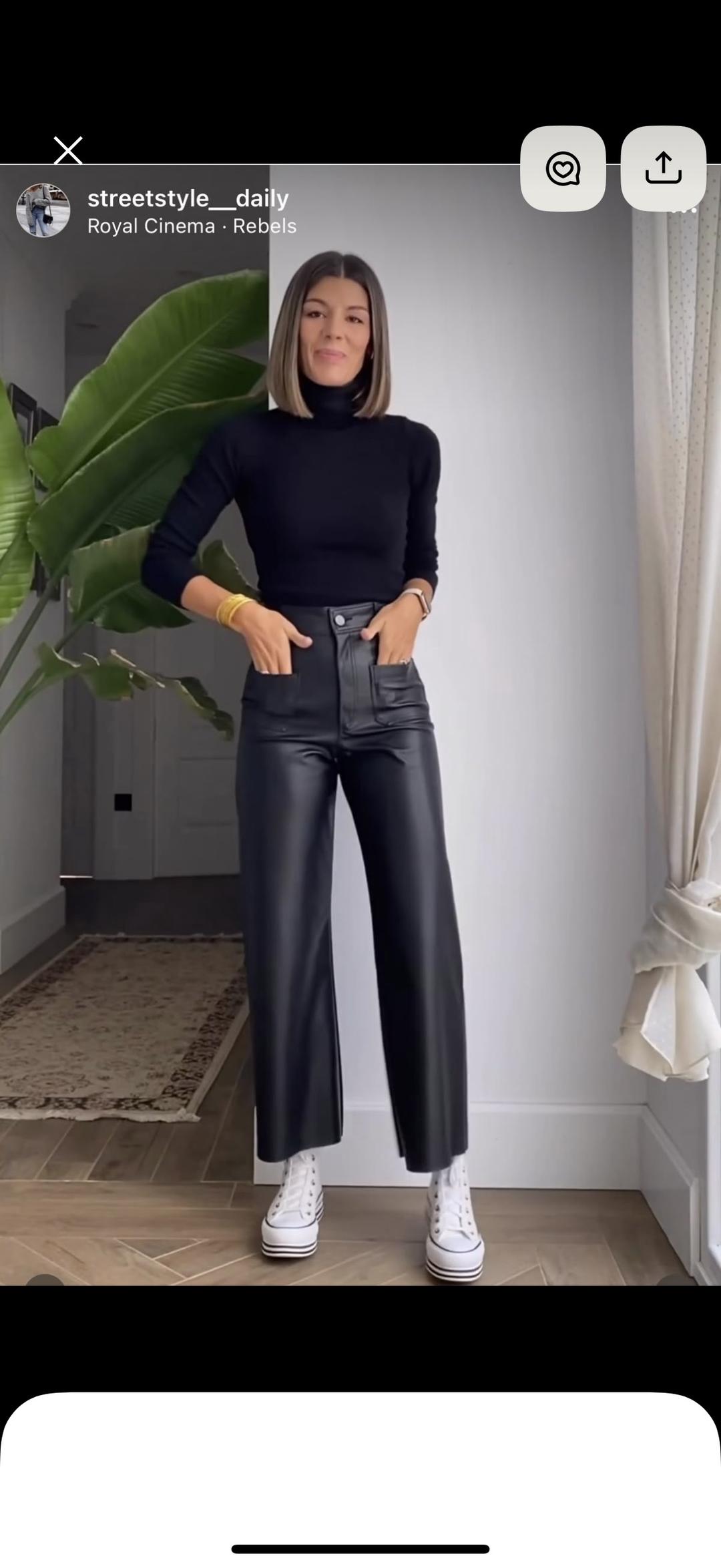 Zara Брюки из экокожи Zara — фото 2