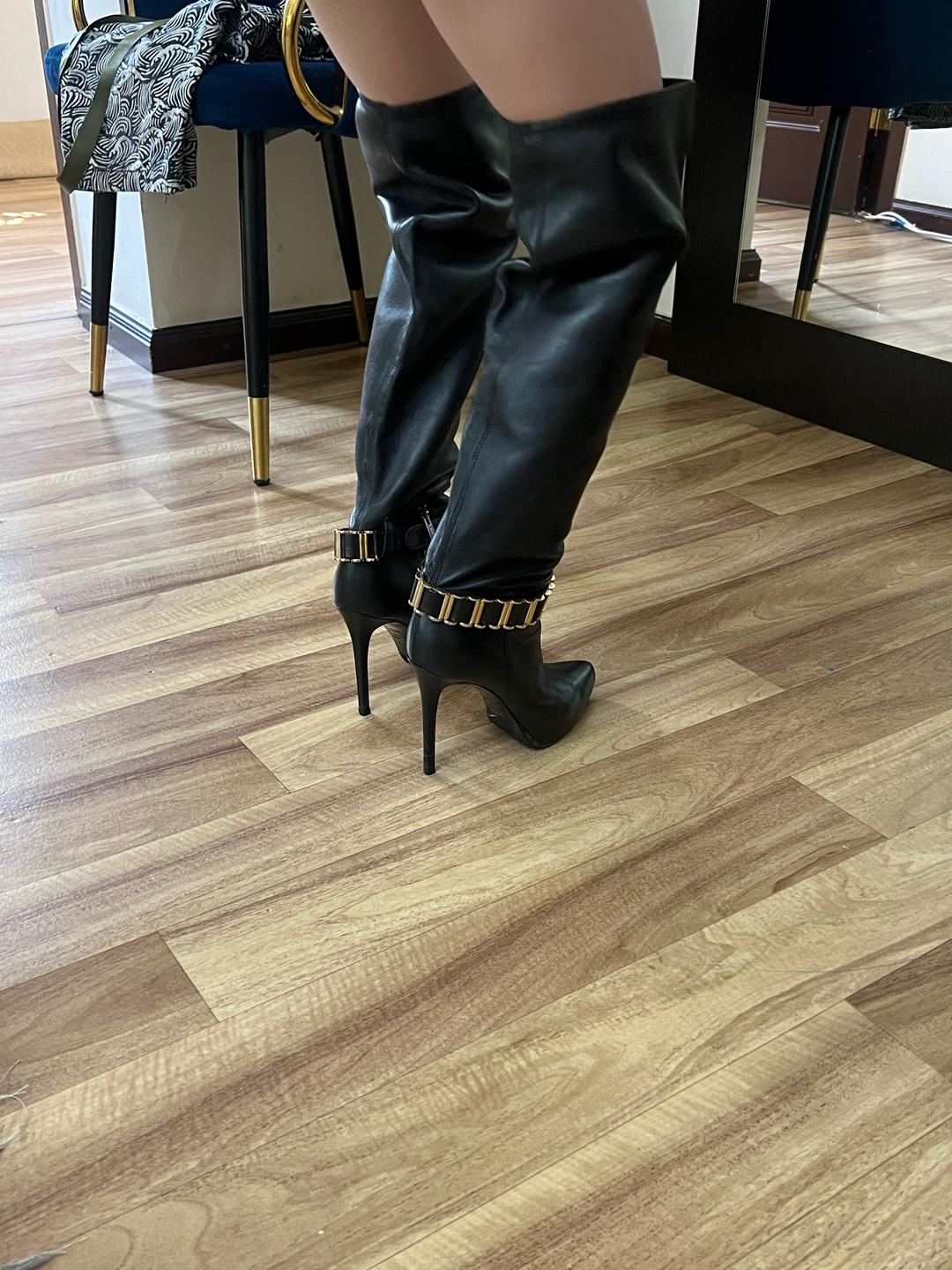 Le Silla черные кожаные ботфорты премиум-бренда Le Silla — фото 2
