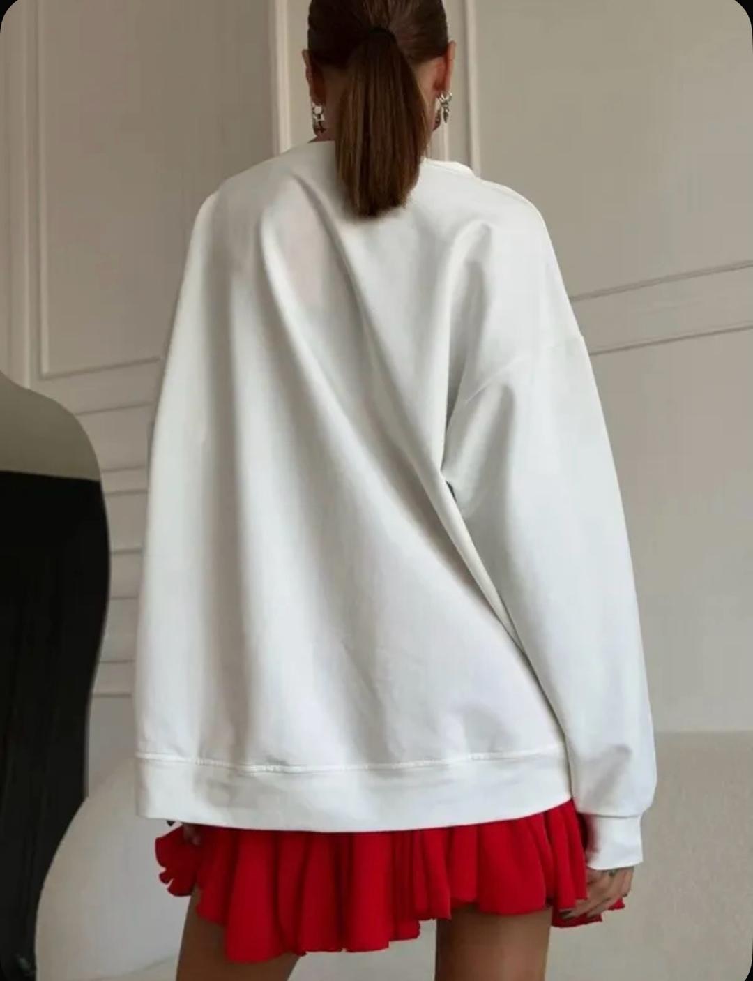 Нет бренда Свитшот с принтом-надписью — фото 2