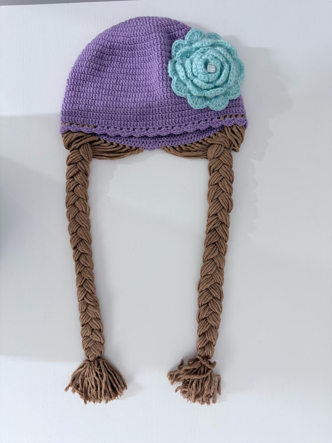 Handmade (ручная работа) Новая вязаная шапочка с косами — фото 2