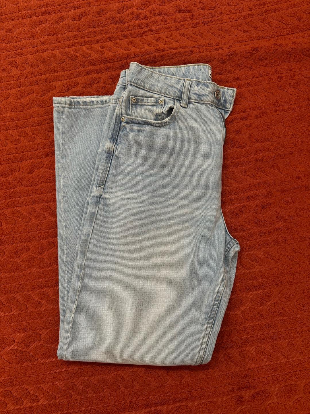 Zara джинсы ZARA, светло- голубые джинсы размера S — фото 2