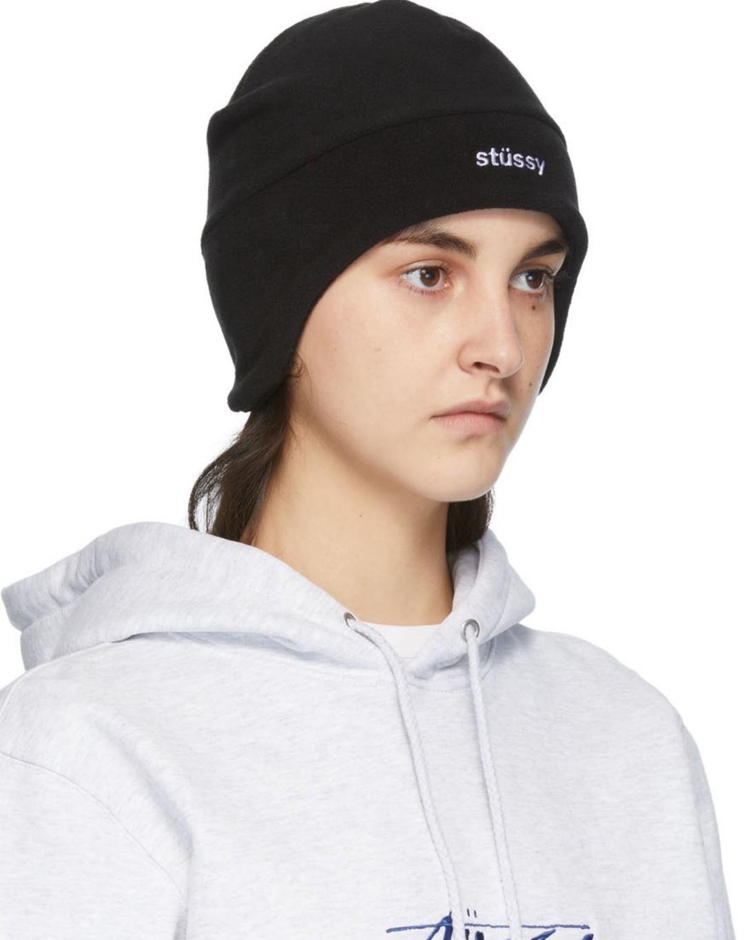 Stussy Stussy Black Polar Fleece Liner Beanie / StussyТеплая Шапка Бинни — фото 2