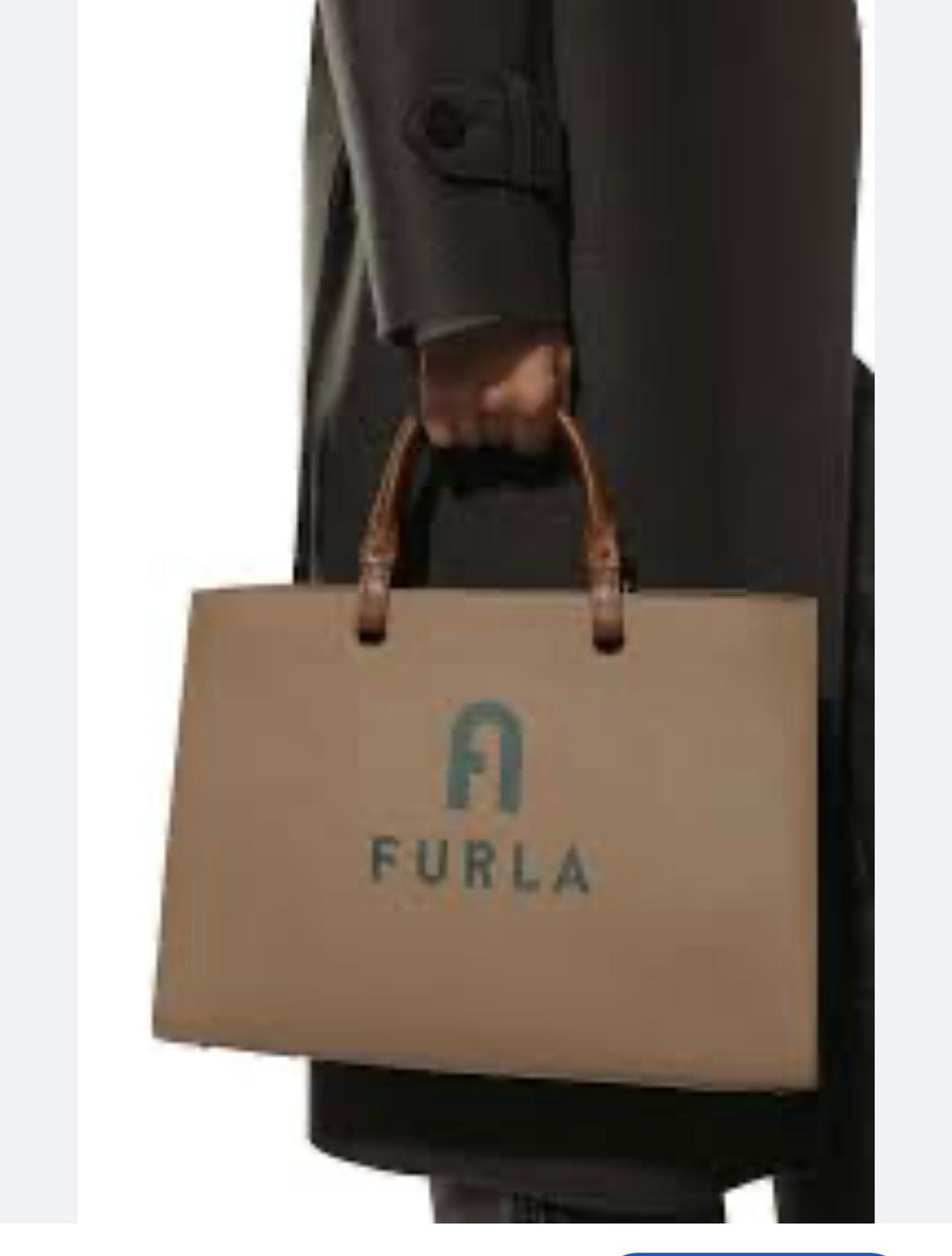 Furla Сумка Furla Varsity Style L Tote в цветовом решении Greige + Jasper (cep- беж) — фото 2