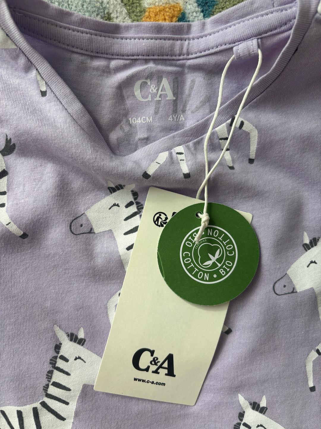 C&A Футболка C&A с принтом зебры, 104 см — фото 2