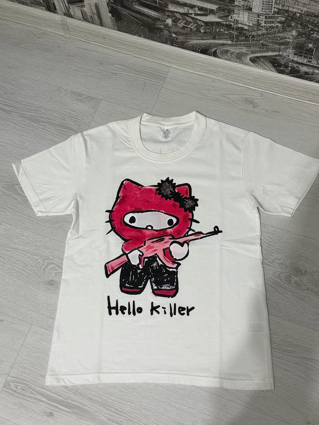 Нет бренда Футболка с принтом hello kitty — фото 2