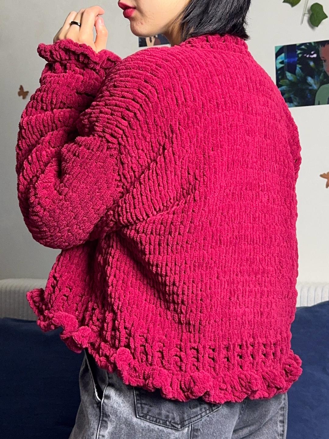 Handmade (ручная работа) Плюшевый кардиган на завязках✨ — фото 2