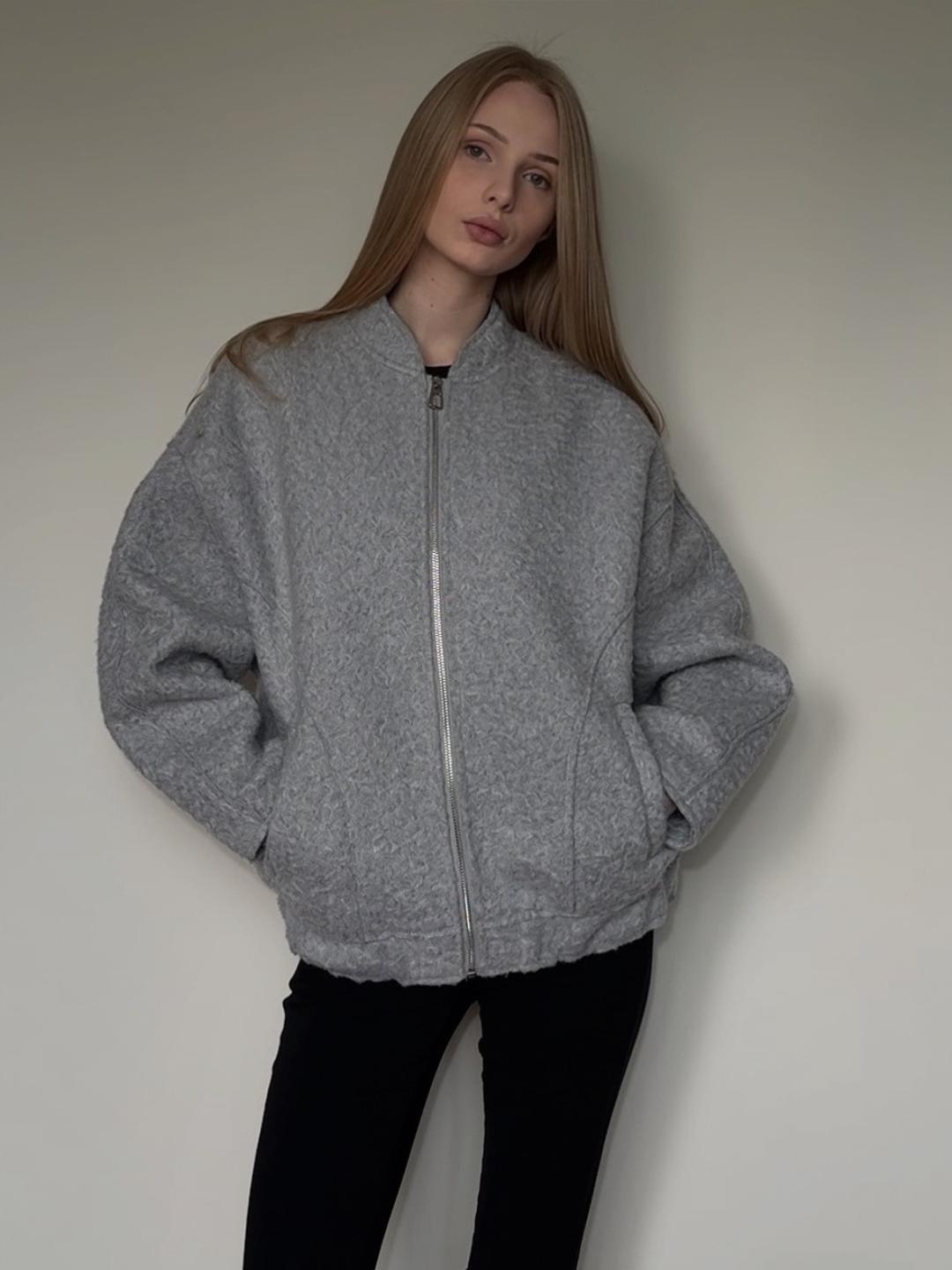 Zara Серый бомбер Zara — фото 2