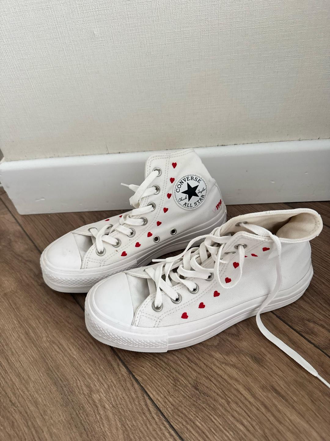 Converse Кеды Converse на платформе с сердечками — фото 2