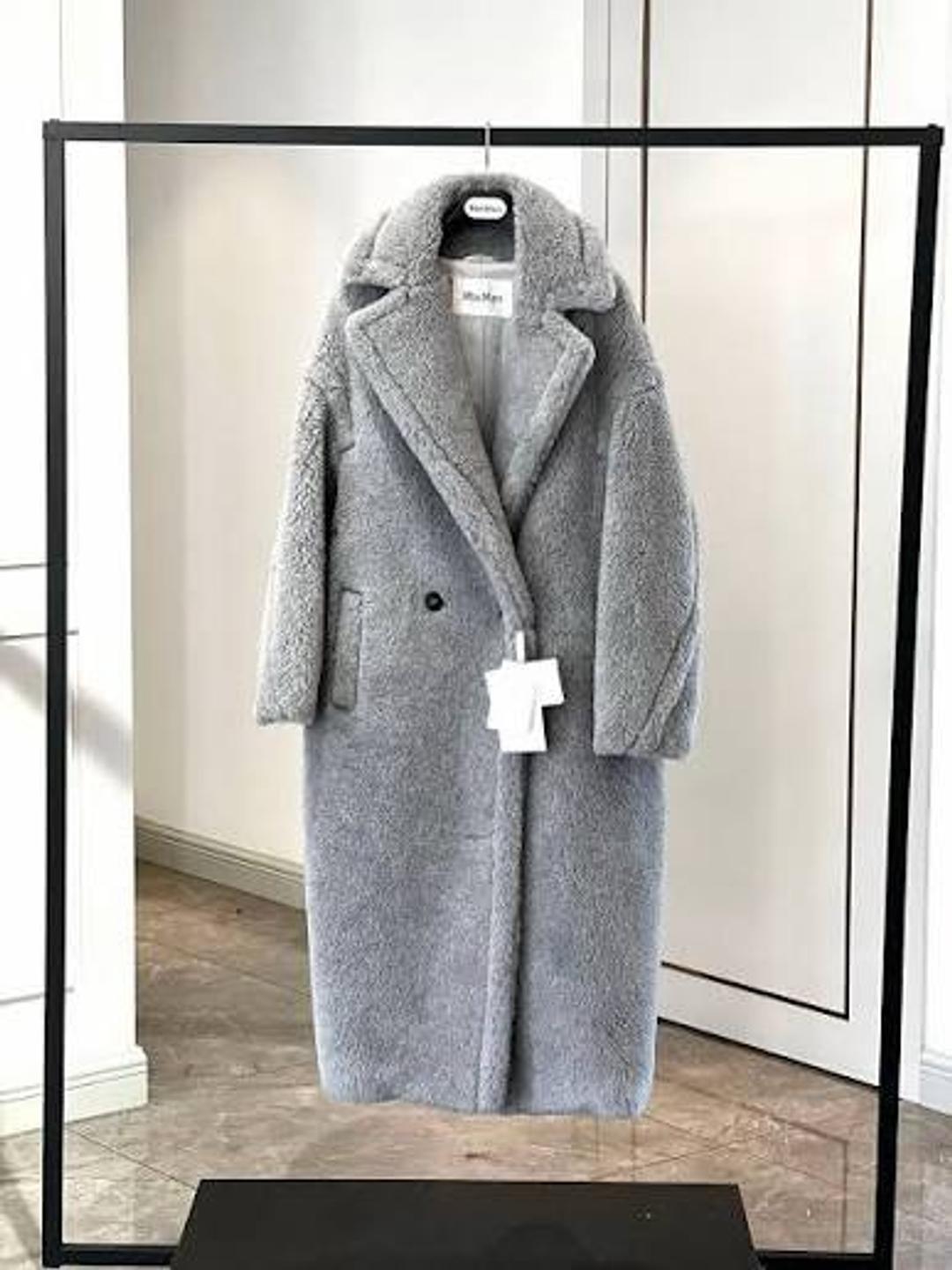 Max Mara Пальто MaxMara Teddy Bear шерстяное серое — фото 2