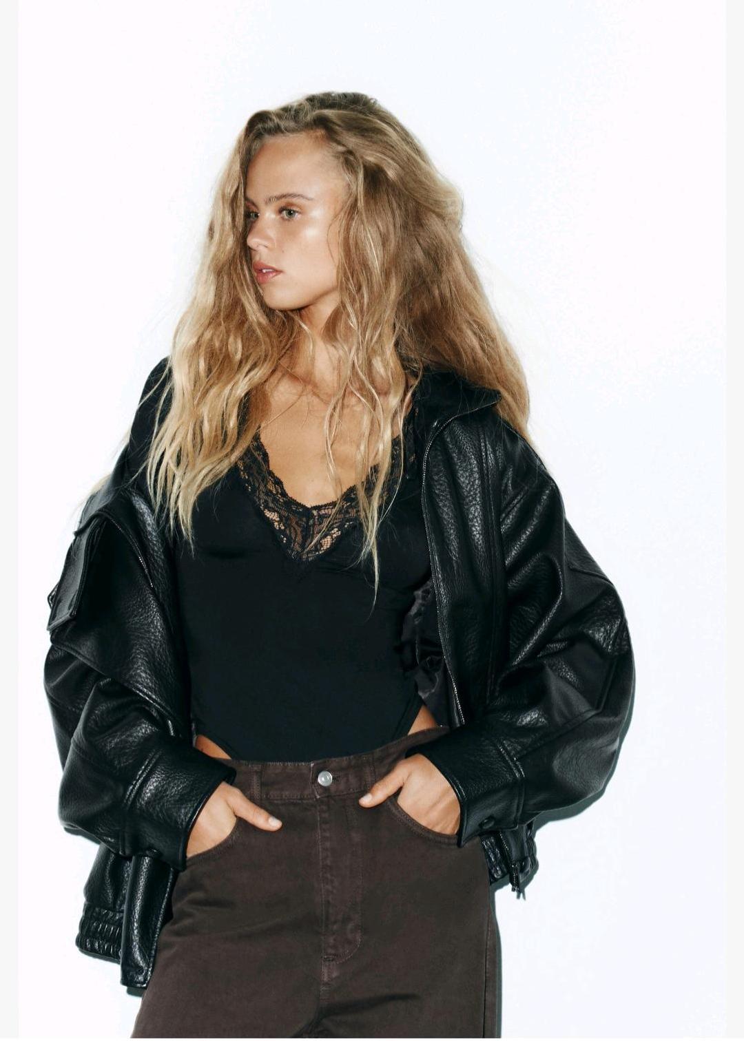 Zara МНОГОФУНКЦИОНАЛЬНЫЙ БОДИ С КРУЖЕВОМ, ЗАМЕНИТ ТОП — фото 2