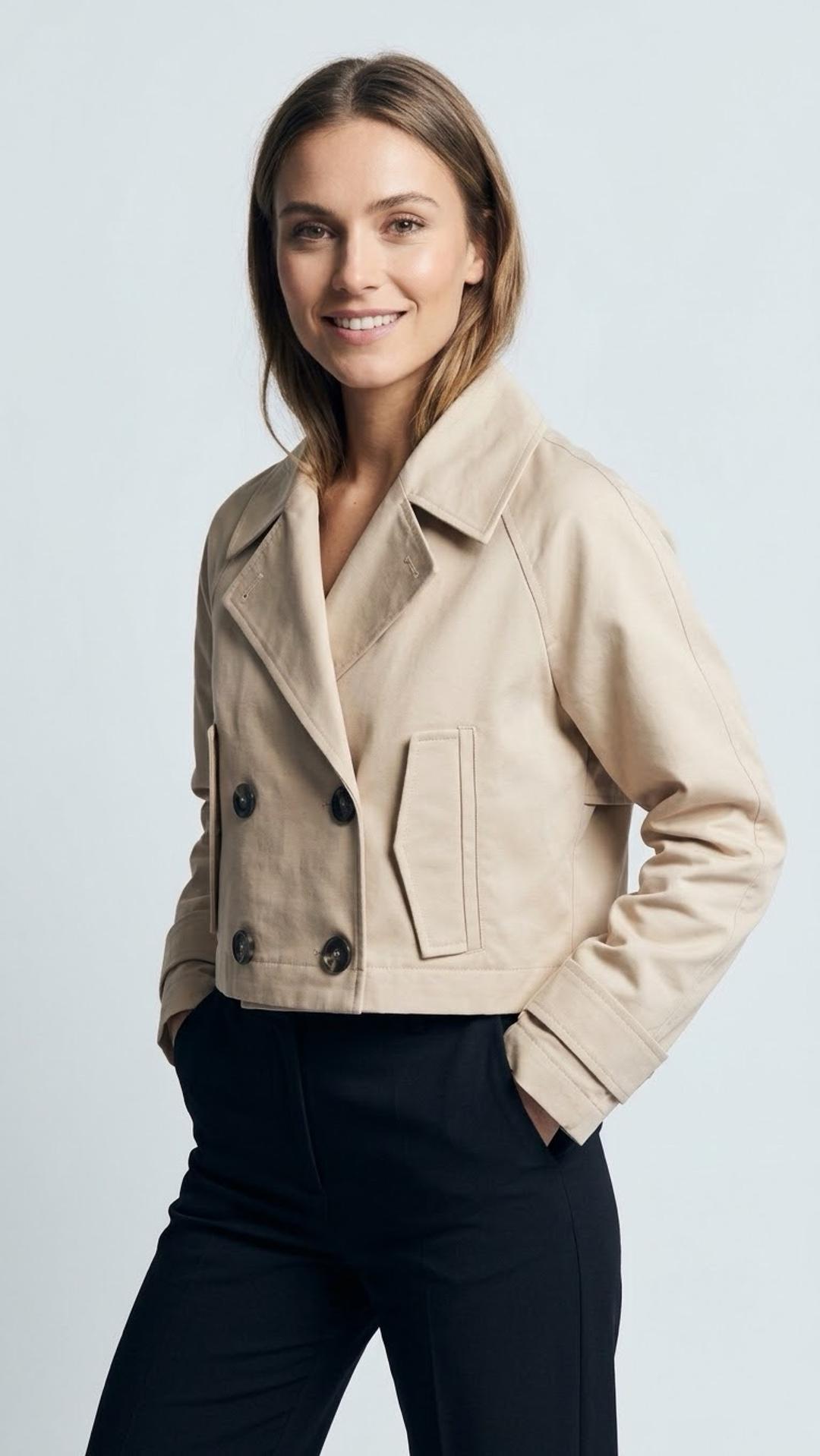 Zara Укороченная двубортная куртка ZARA — фото 2