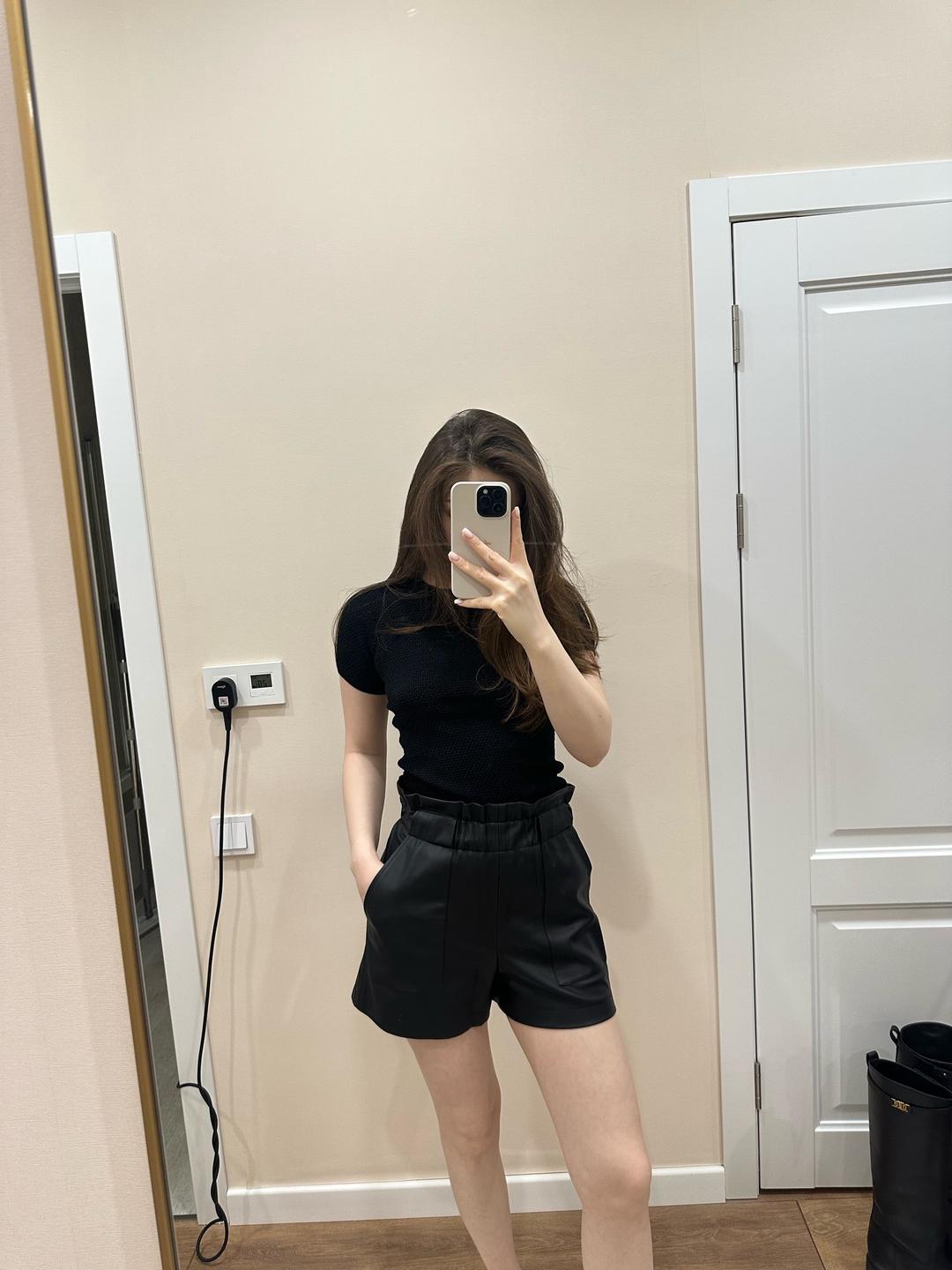 Zara Кожаные шорты от Zara — фото 2