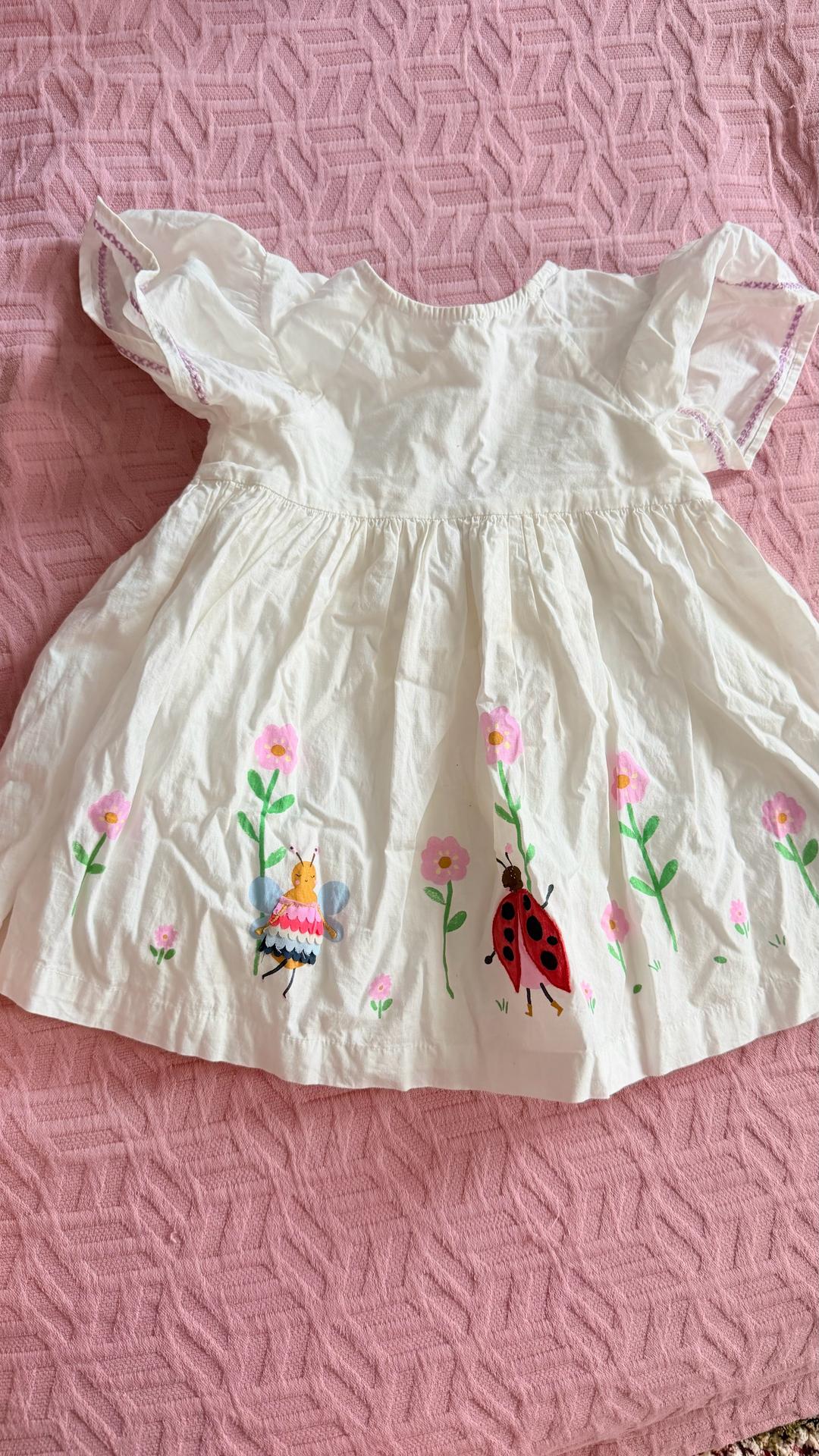 Mothercare белое платье для девочек — фото 2