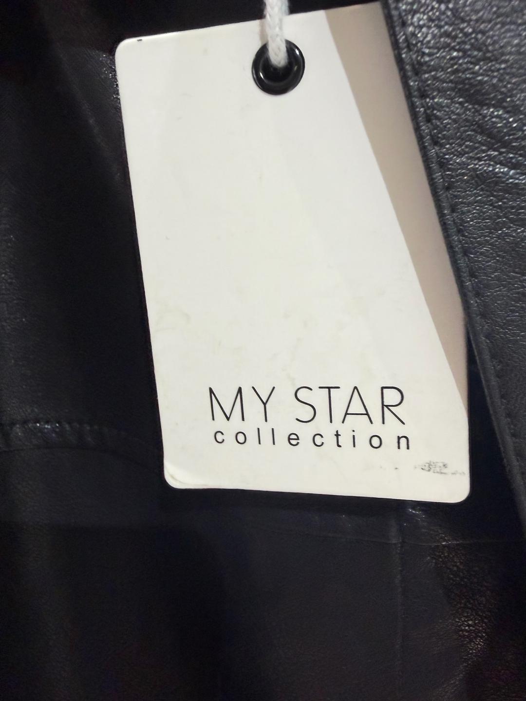 My Star Denim Черная юбка из экокожи — фото 2