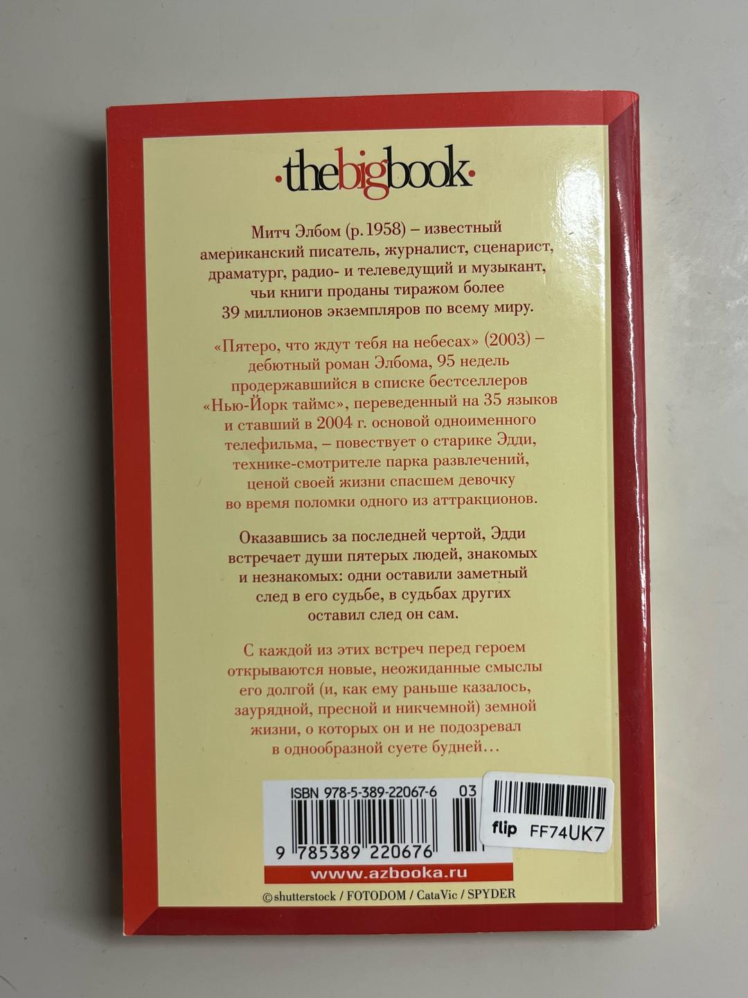 Митч Элбом Пятеро, что ждут тебя на небесах книга — фото 2