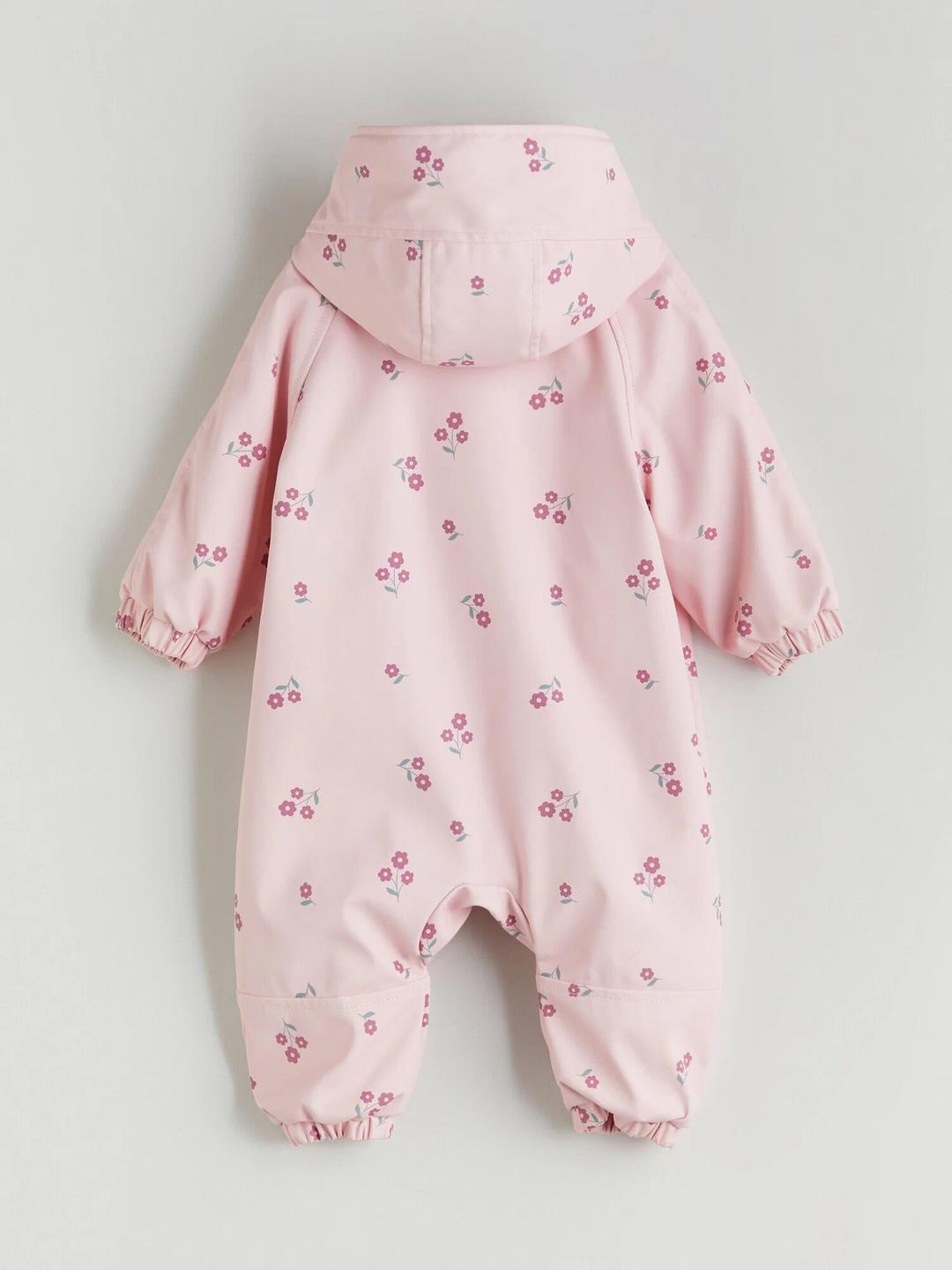 LC Waikiki Утепленный комбинезон для девочки с цветочным принтом LCW Baby — фото 2