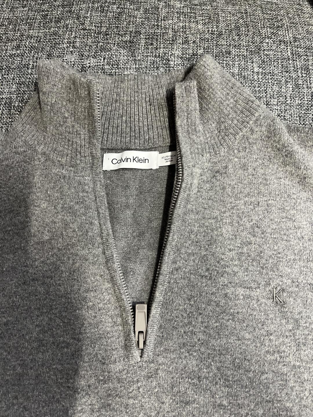 Calvin Klein Кофта, полузамок, Calvin Klein, размер XS(большемерит), серый — фото 2