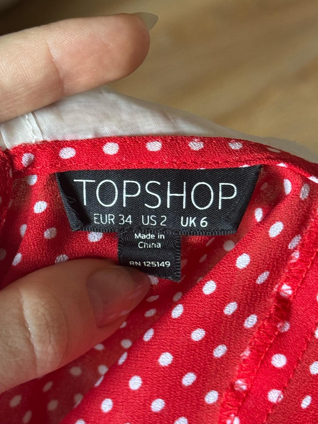 Topshop Блуза TOPSHOP в горошек — фото 2