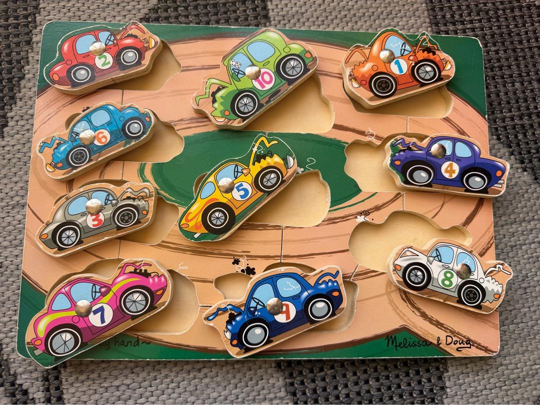 Handmade (ручная работа) Доска сортер машинки на магнитах — фото 2