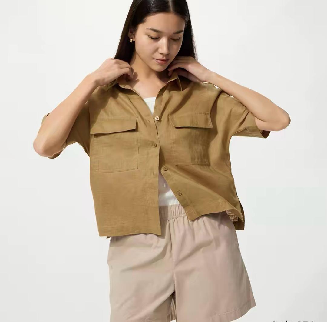 Uniqlo Рубашка льняная женская — фото 2