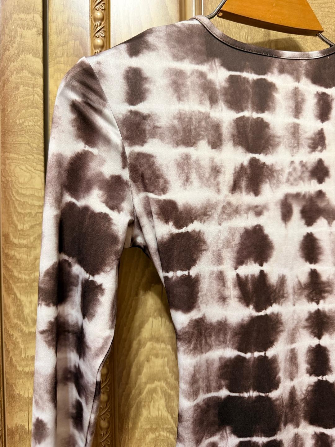Нет бренда Платье миди tie-dye с открытой спиной — фото 2