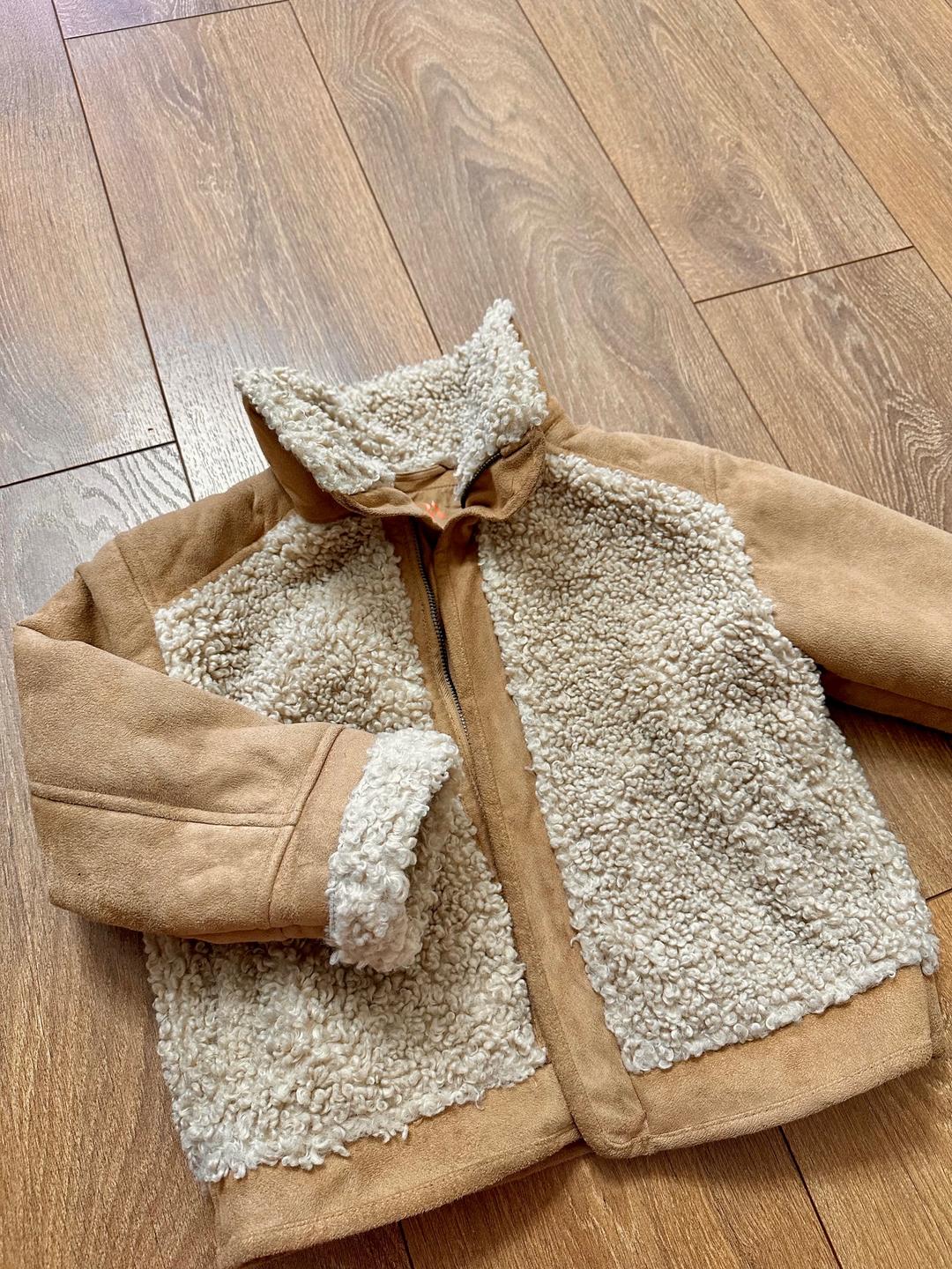 Zara Kids Пальто дубленка — фото 2