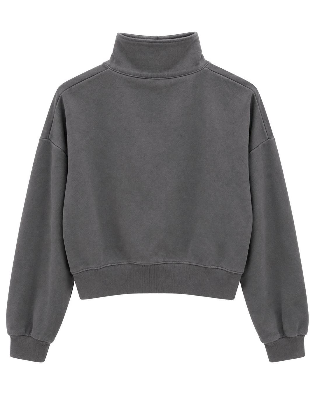 Atelier Luxe Графитовый укороченный свитшот S/M — фото 2