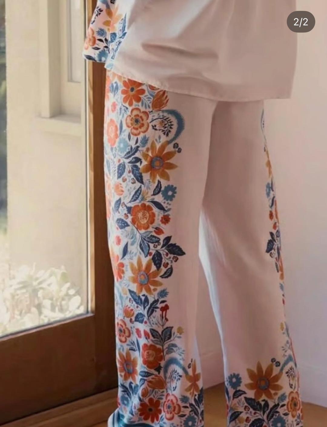 Anthropologie Костюм домашний с цветочным принтом ANTHROPOLOGIE — фото 2