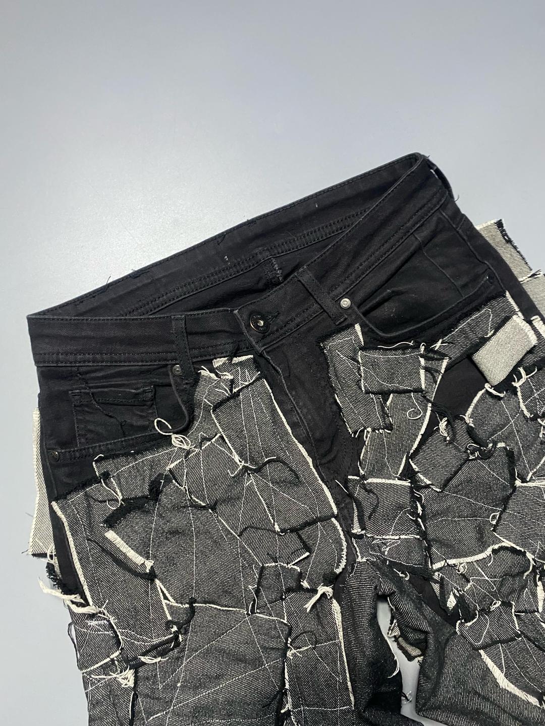 103merch Custom patchwork baggy shorts — фото 2