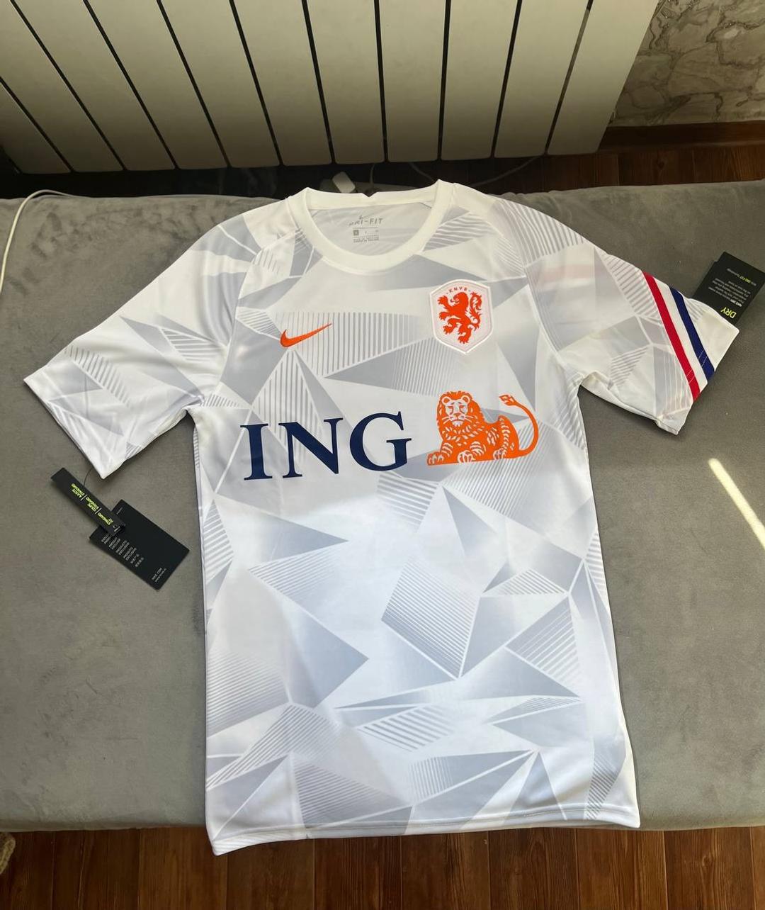 Nike Футболка Nike Netherlands Pre-Match Jersey  оригинал S 46 — фото 2