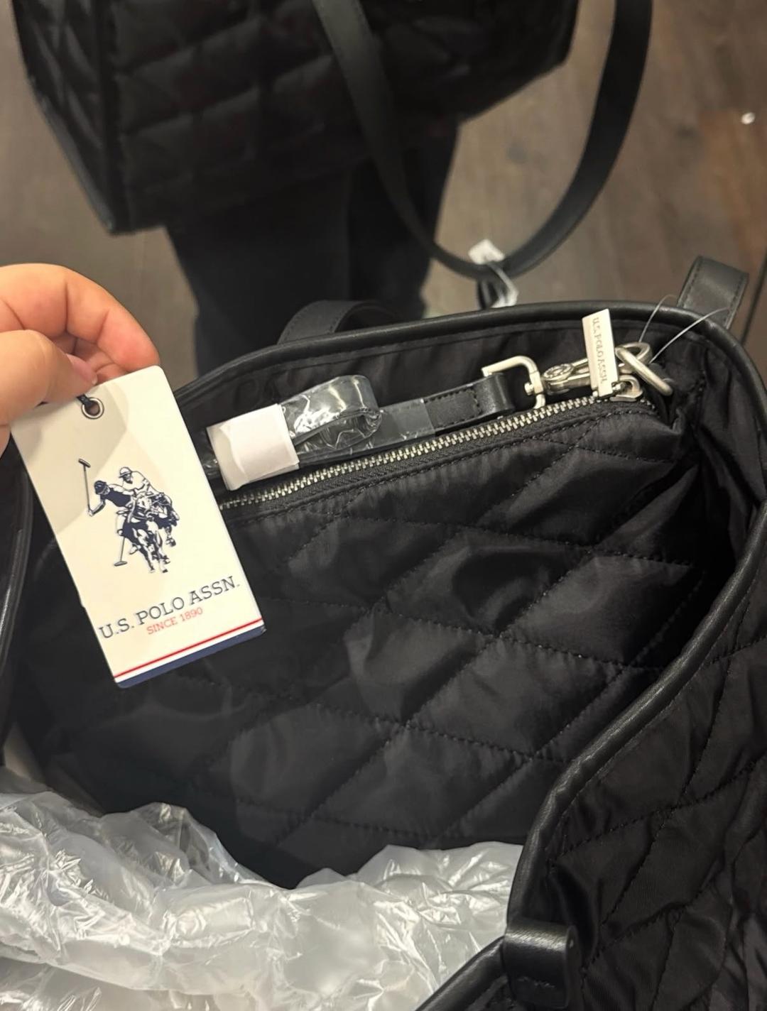 U.S. Polo Assn. Стеганая сумка-тоут с комметичкой U.S. Polo Assn. — фото 2