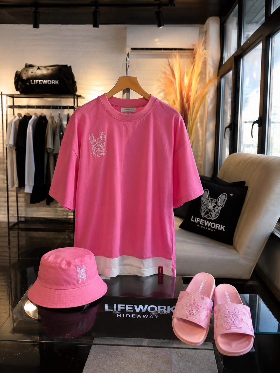 LIFE WORK Розовая панама — фото 2