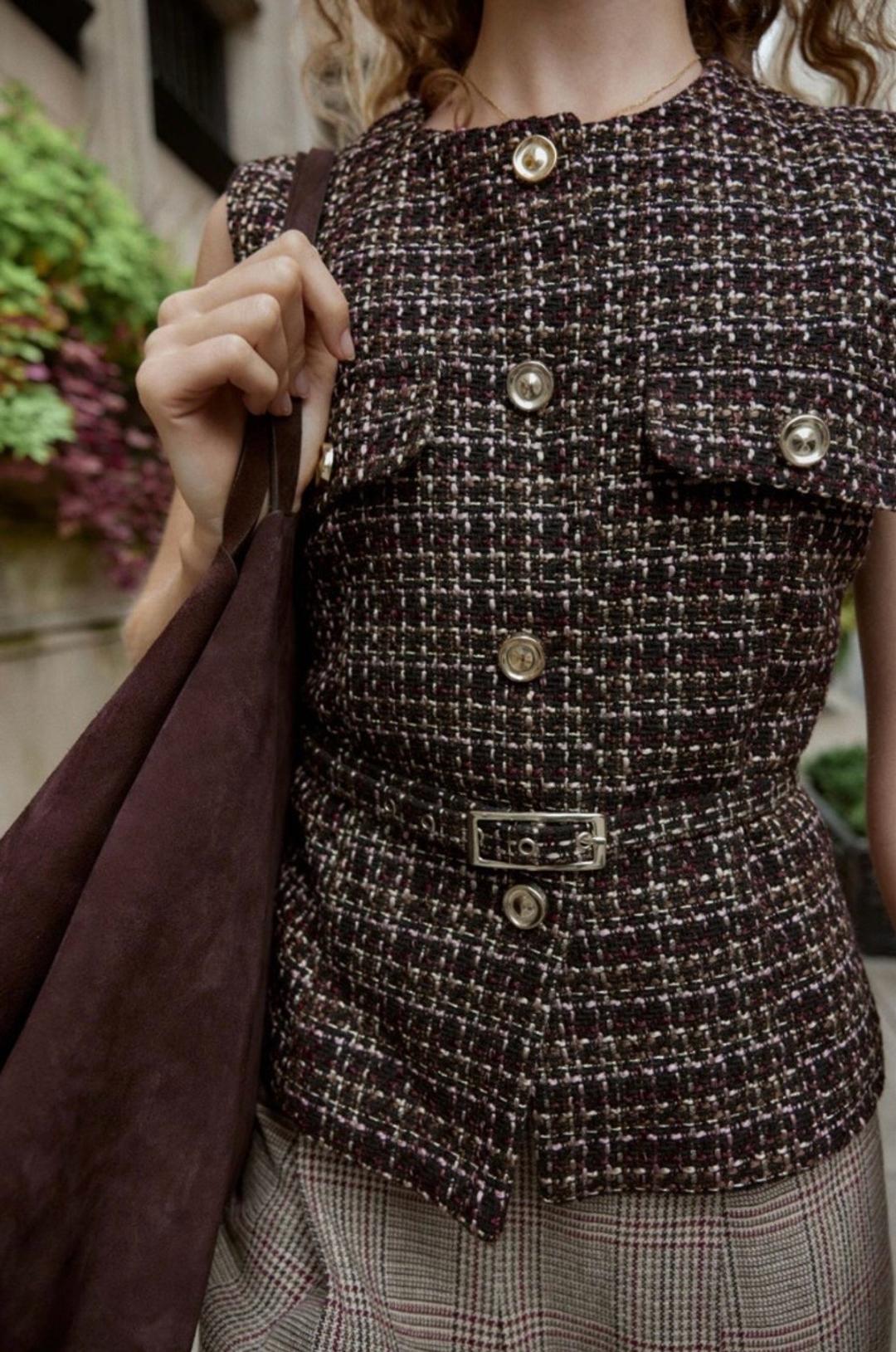 Zara Твидовый жилет Zara — фото 2