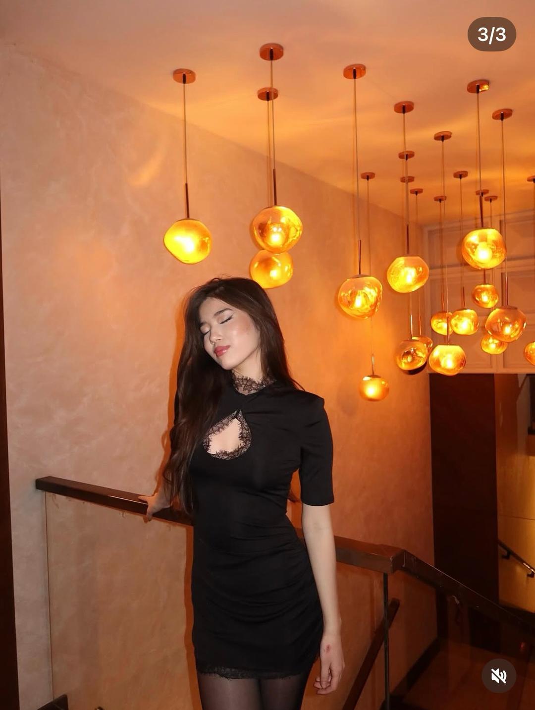 The Clou Brand Черное облегающее платье с кружевной отделкой — фото 2