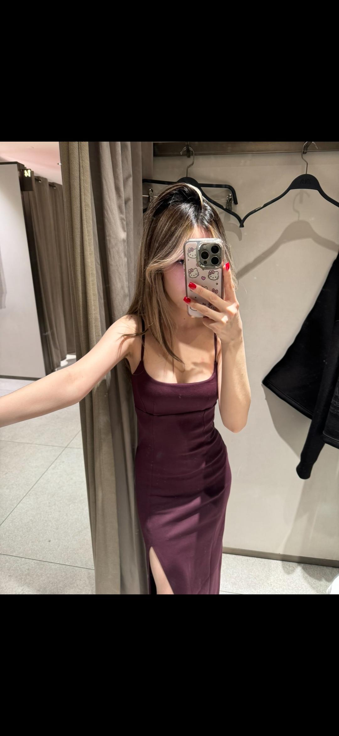Zara бордовое платье — фото 2