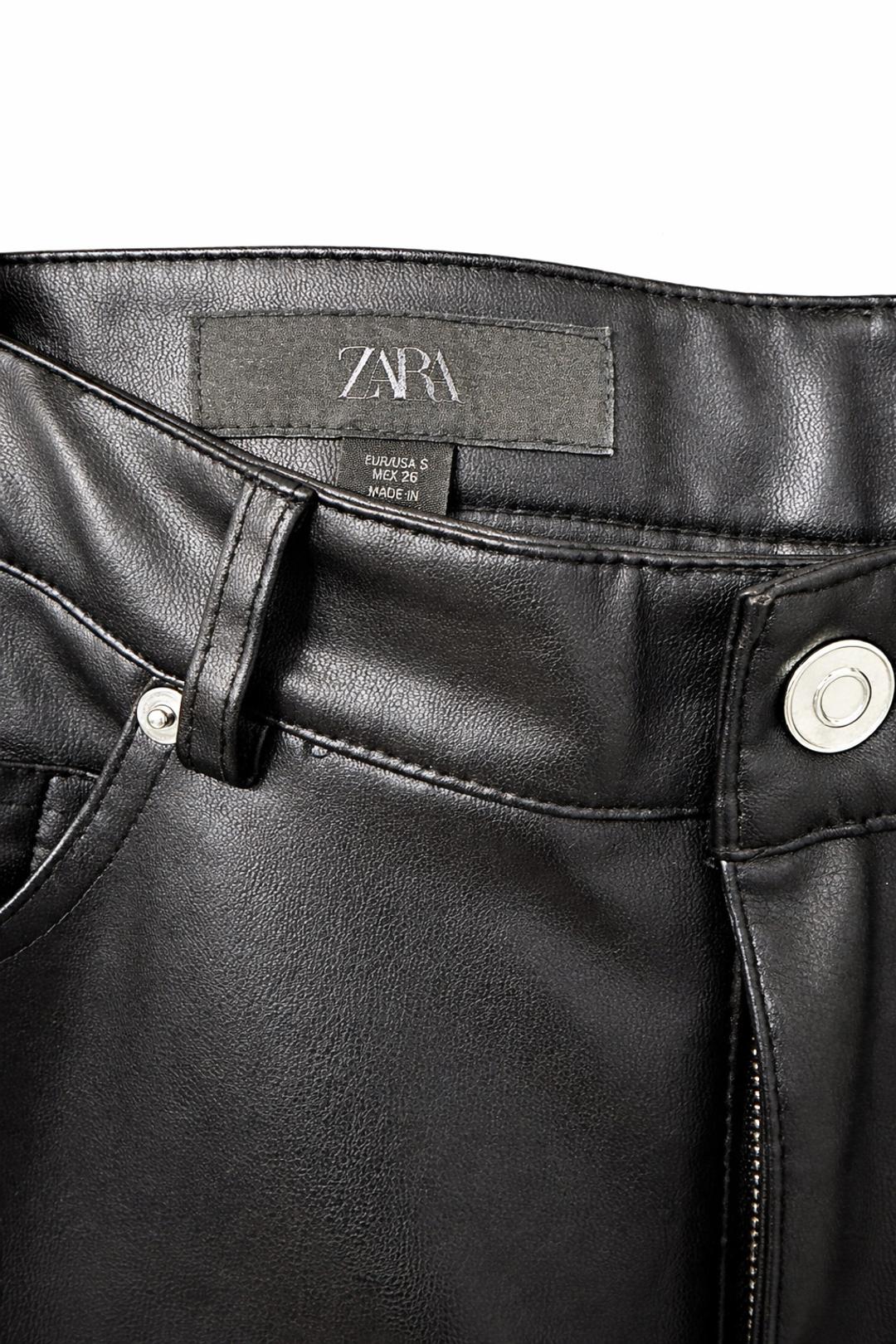 Zara Кожаные брюки Zara — фото 2