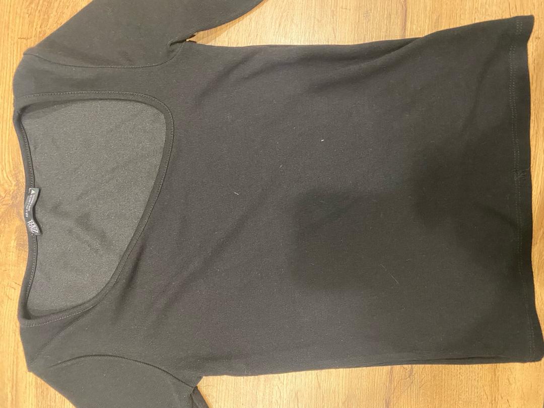 Zara Черный лонгслив Zara — фото 2