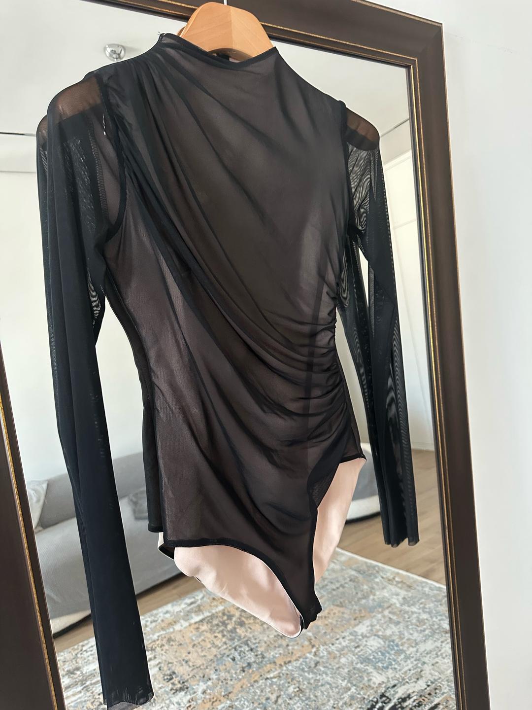 Zara Боди из прозрачной ткани со сборкой — фото 2