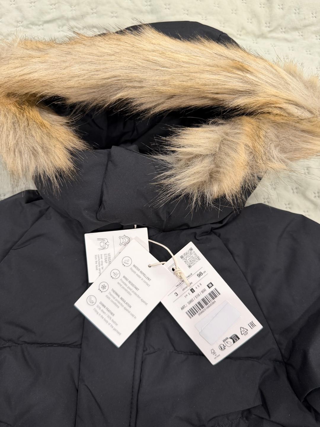 Zara Новый Пуховик Zara (98) из пуха и пера — фото 2