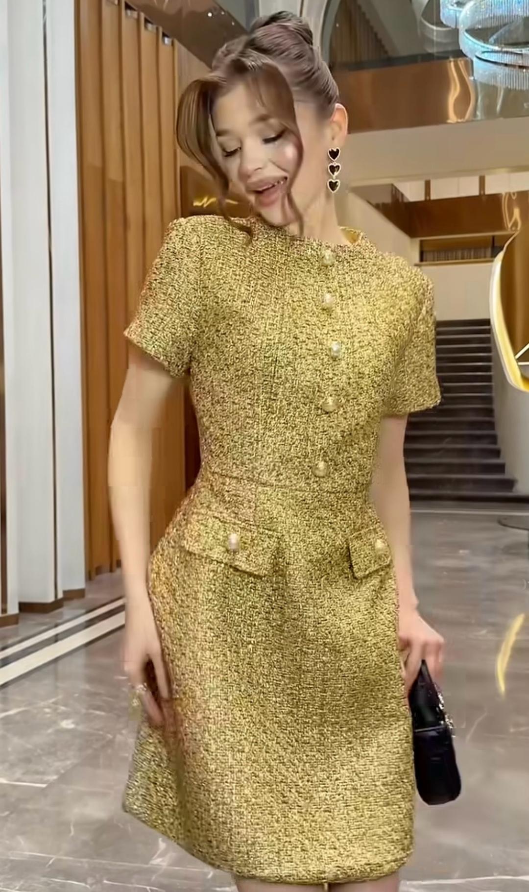 adoree Золотистое платье , — фото 2