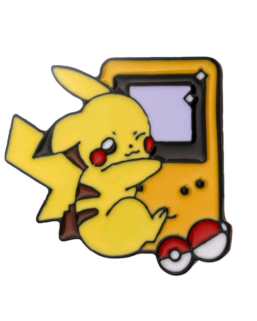 Нет бренда Значок металлический: Пикачу и Game Boy (Pokémon / Покемон) — фото 2