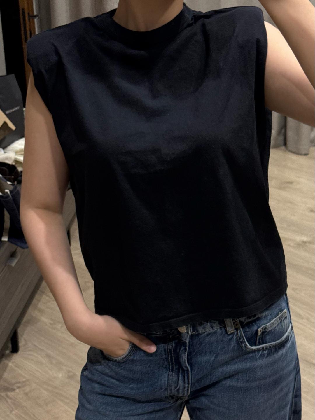Zara Черная футболка Zara — фото 2