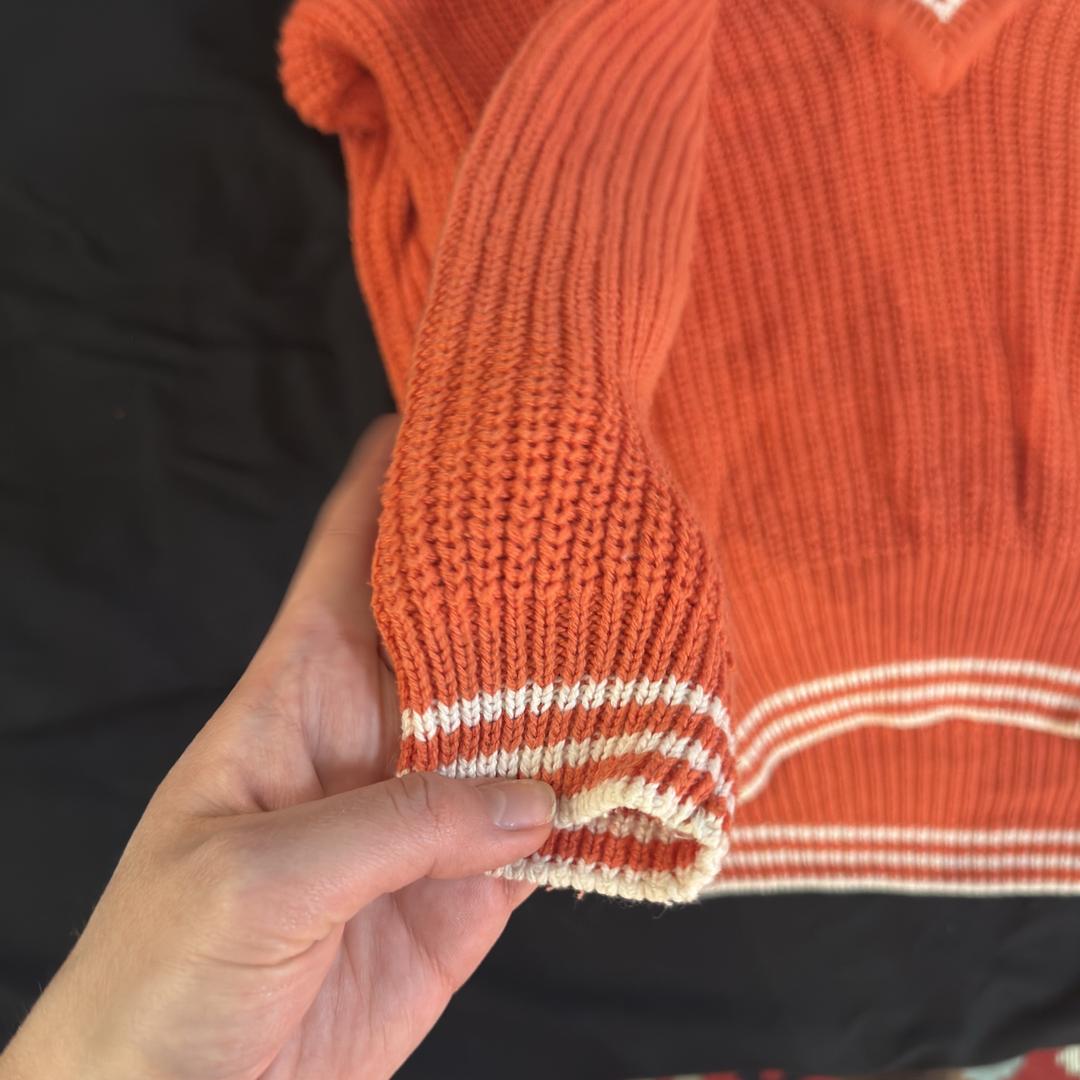 Нет бренда Свитер джемпер коралловый М 100% cotton vintage винтаж — фото 2