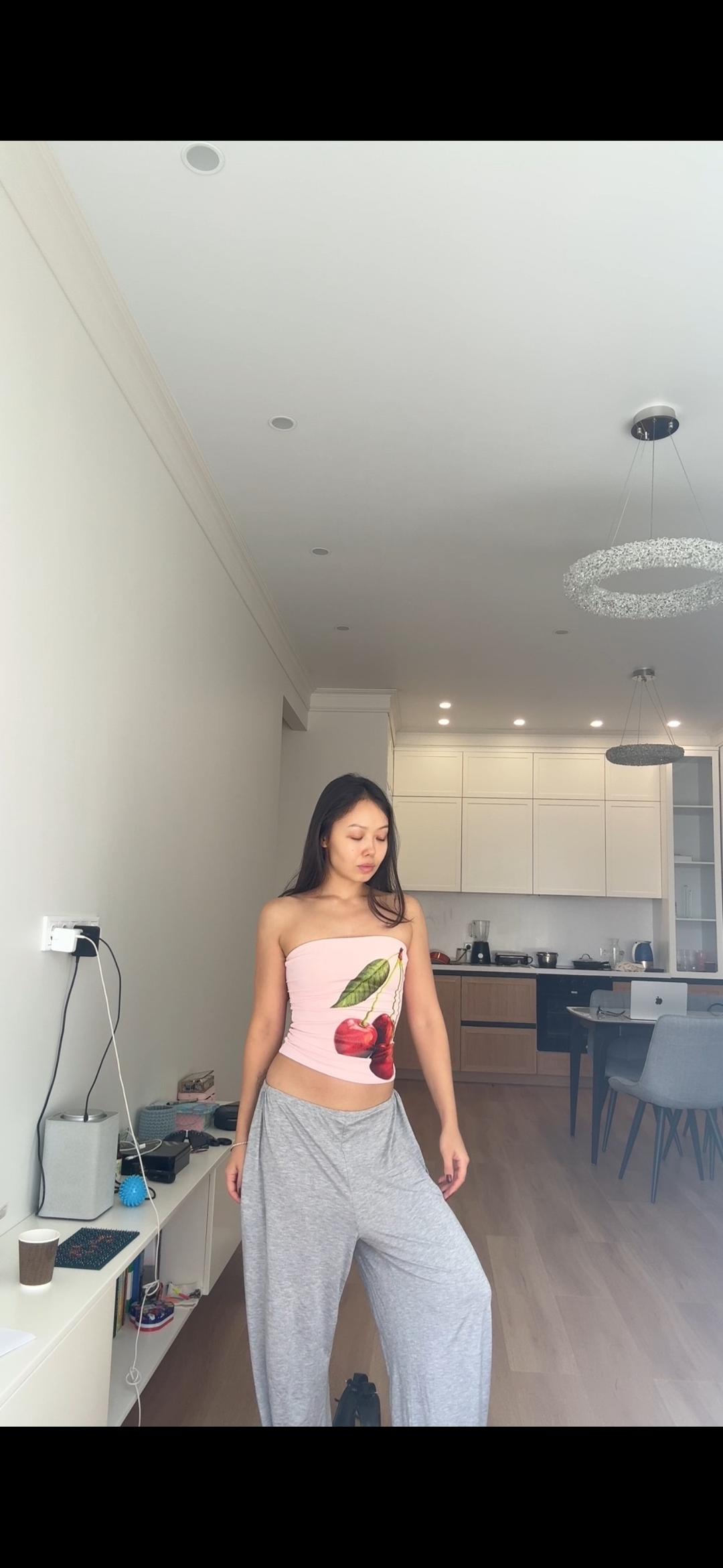 Zara Топ-бандо с принтом вишни Zara — фото 2