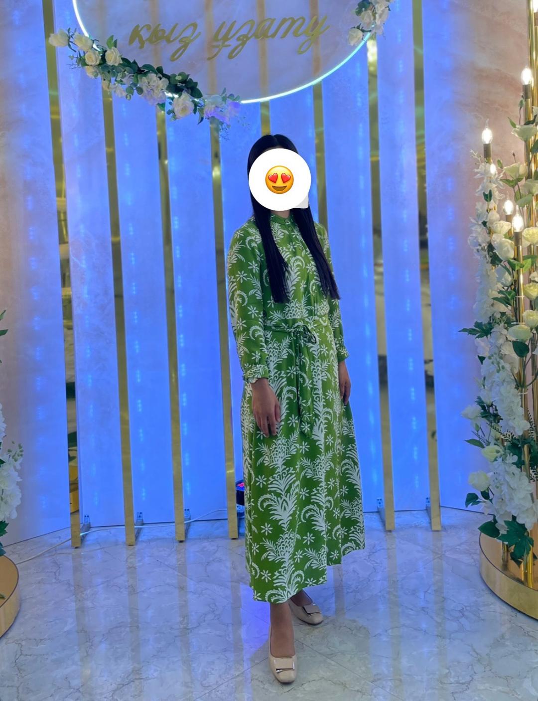 Zara Платье макси ZARА с принтом — фото 2