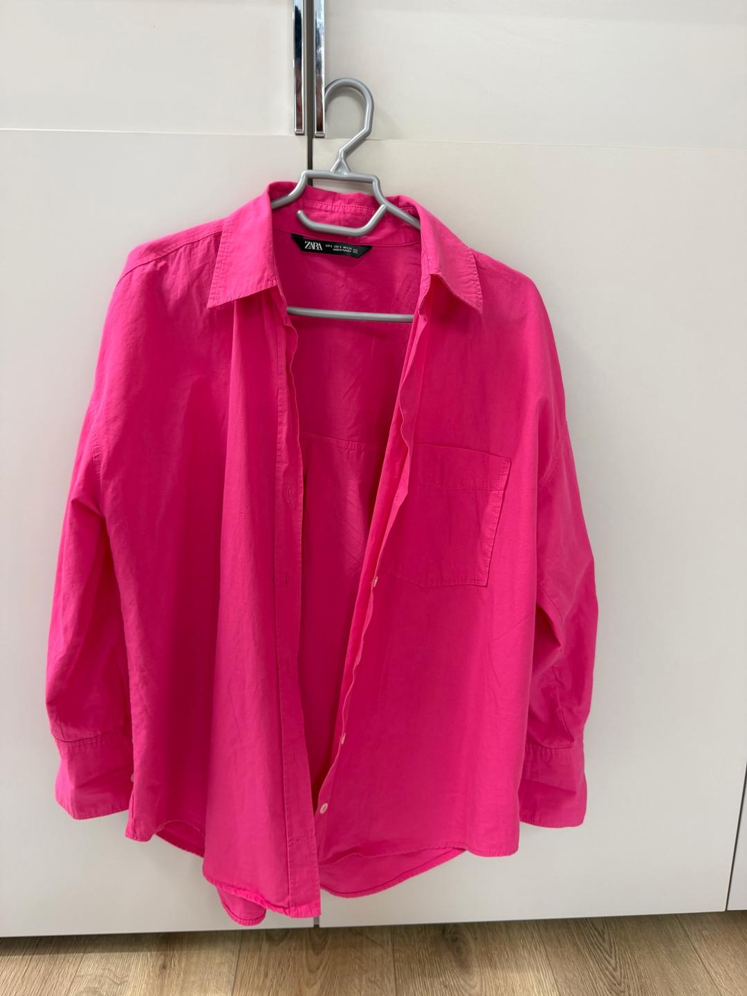 Zara 💗 Ярко-розовая рубашка ZARA — фото 2