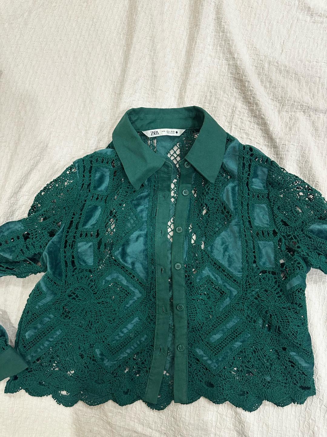 Zara Ажурная рубашка ZARA — фото 2