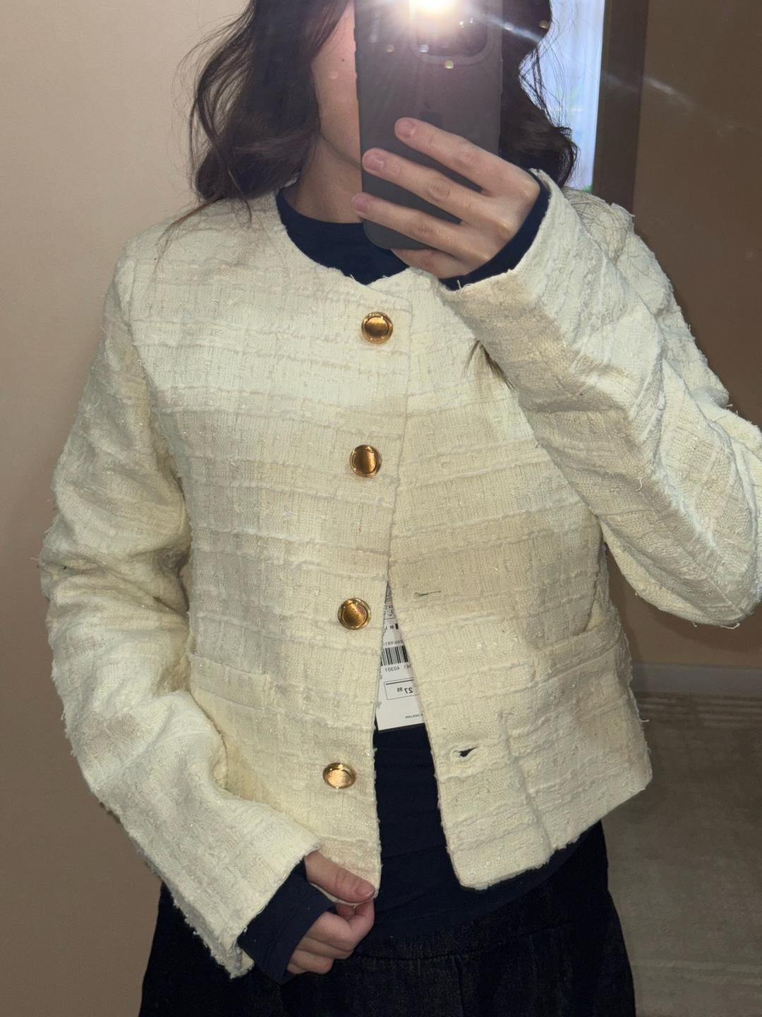 Zara Твидовый жакет — фото 2